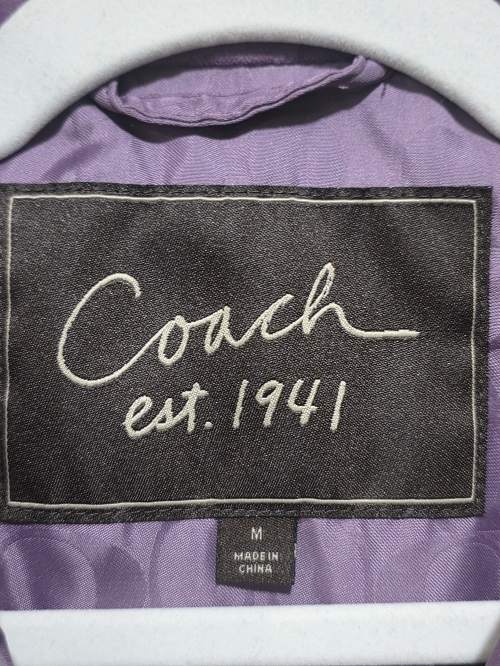 Coach Women's Quilted Velvet Jacket in Lavender Size Med - Picture 6 of 9